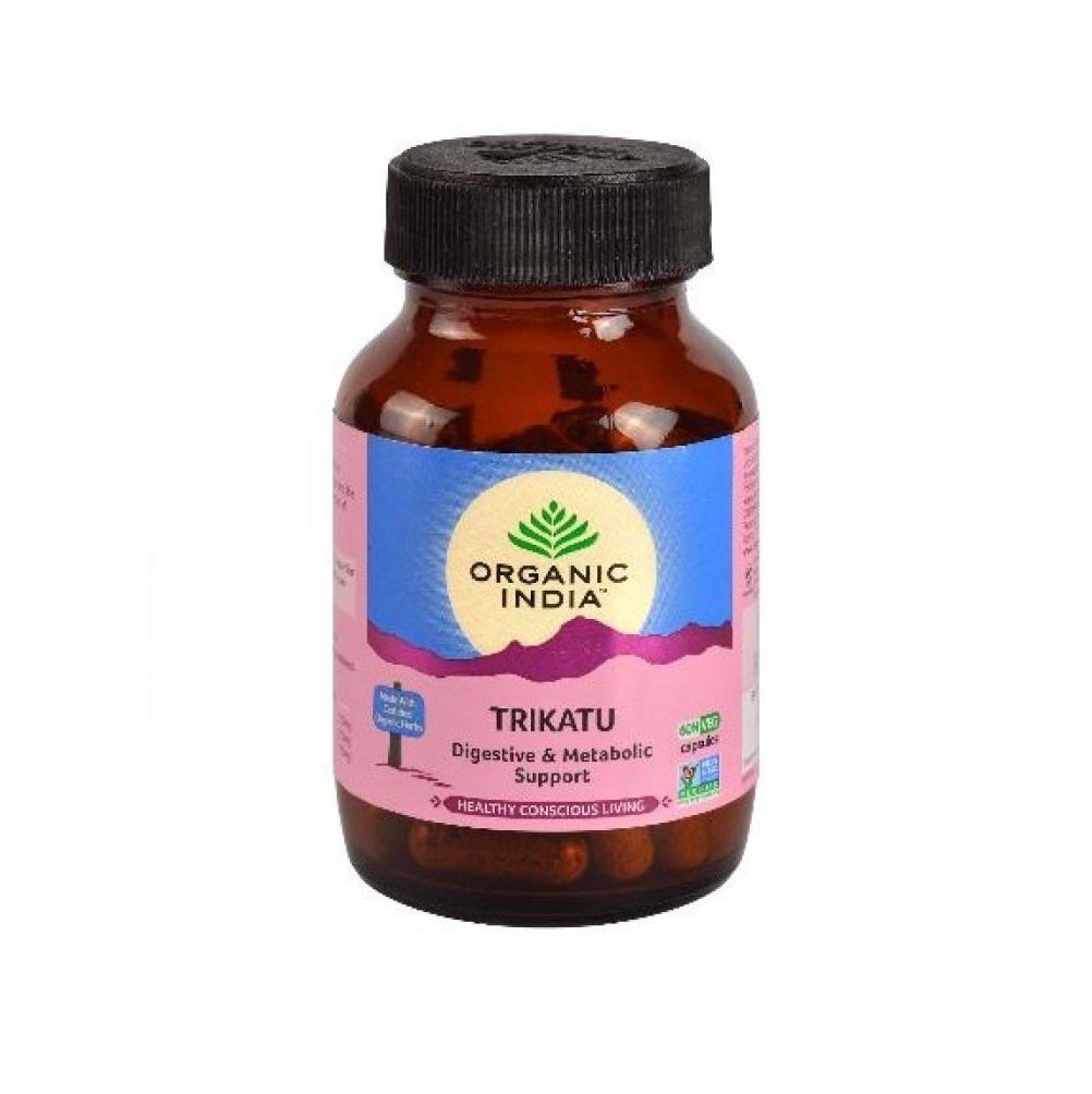 Trikatu Organic India (Трикату для нормализации пищеварения Органик Индия)  60 капсул – цена 649 руб., купить в интернет магазине, доставка Москва,  Россия