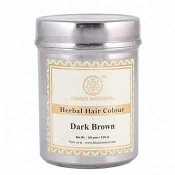    - Herbal hair colour dark brown Khadi () 150